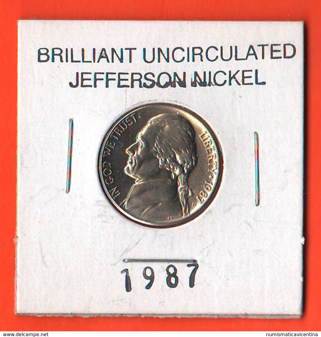 USA 5 Cents 1987 P Jefferson  UNC - 1938-…: Jefferson