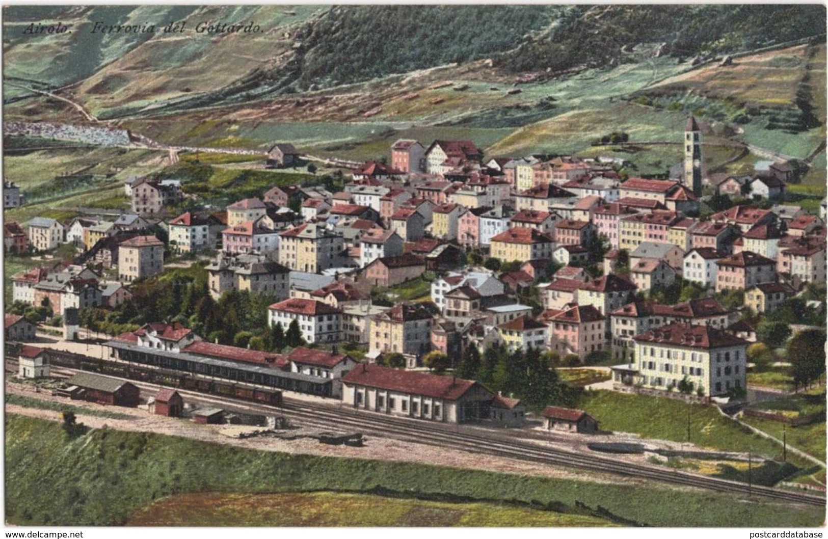 Airolo - Ferrovia Del Gottardo - & Railway Station - Airolo