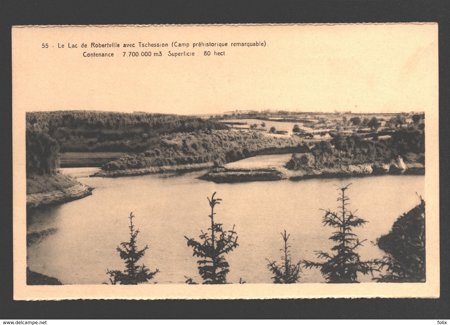 Robertville - Le Lac De Robertville Avec Tschession (Camp Préhistorique Remarquable) - Waimes - Weismes