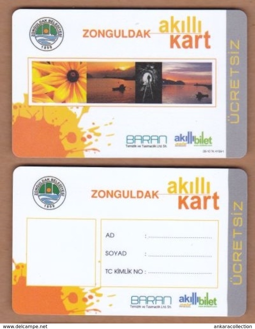 AC - MULTIPLE RIDE BUS PLASTIC CARD FREE RIDING ZONGULDAK, TURKEY PUBLIC TRANSPORTATION - Sonstige & Ohne Zuordnung