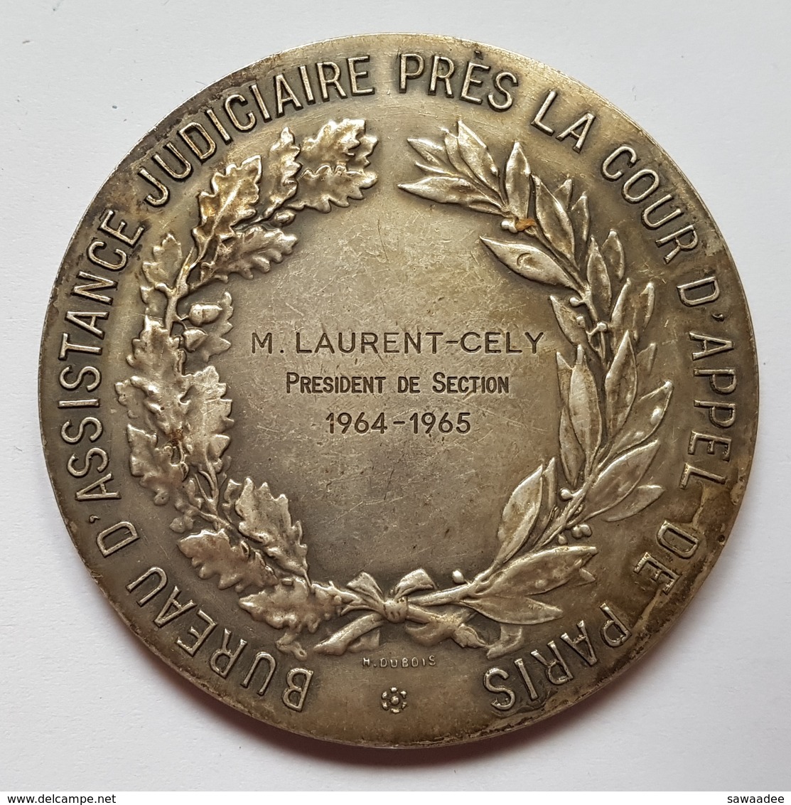 MEDAILLE - REPUBLIQUE FRANCAISE - BUREAU D'ASSISTANCE JUDICIAIRE PRES DE LA COUR D'APPEL DE PARIS - BRONZE - 1965 - Professionnels / De Société