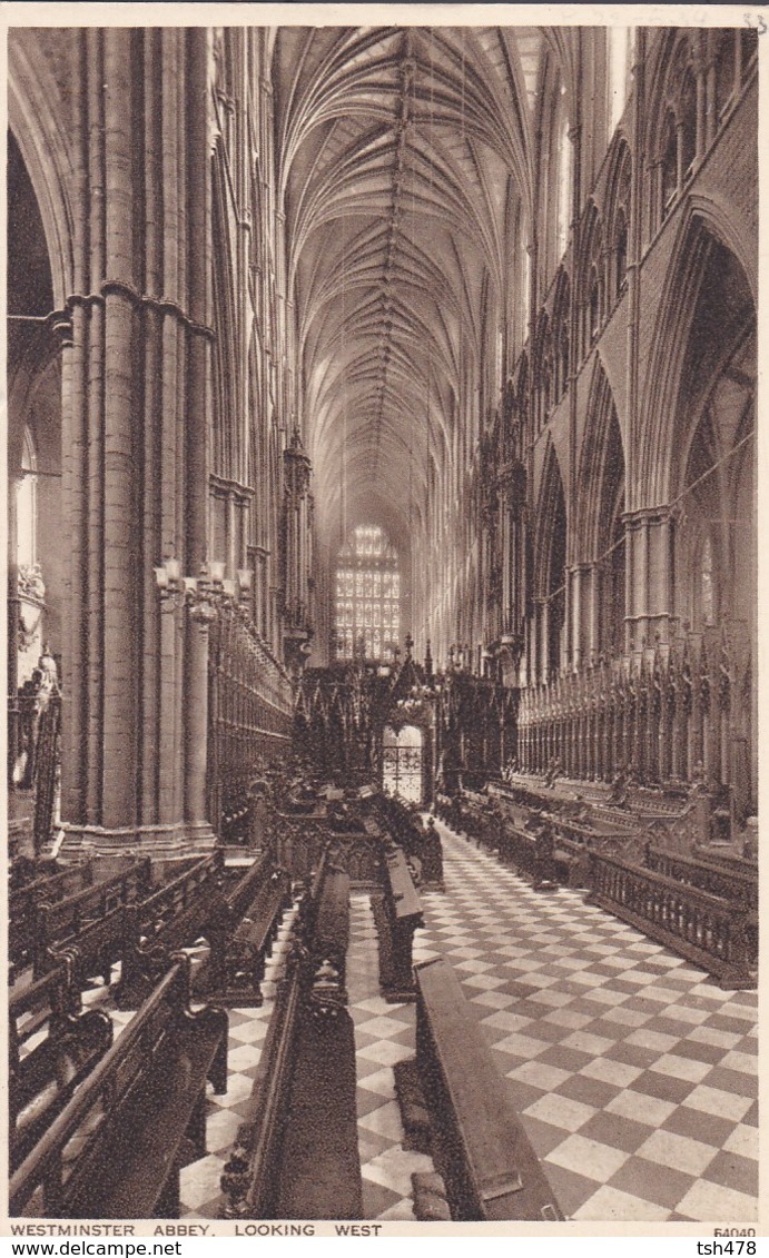 ANGLETERRE---LONDON--westminster Abbey--looking West--voir 2 Scans - Westminster Abbey
