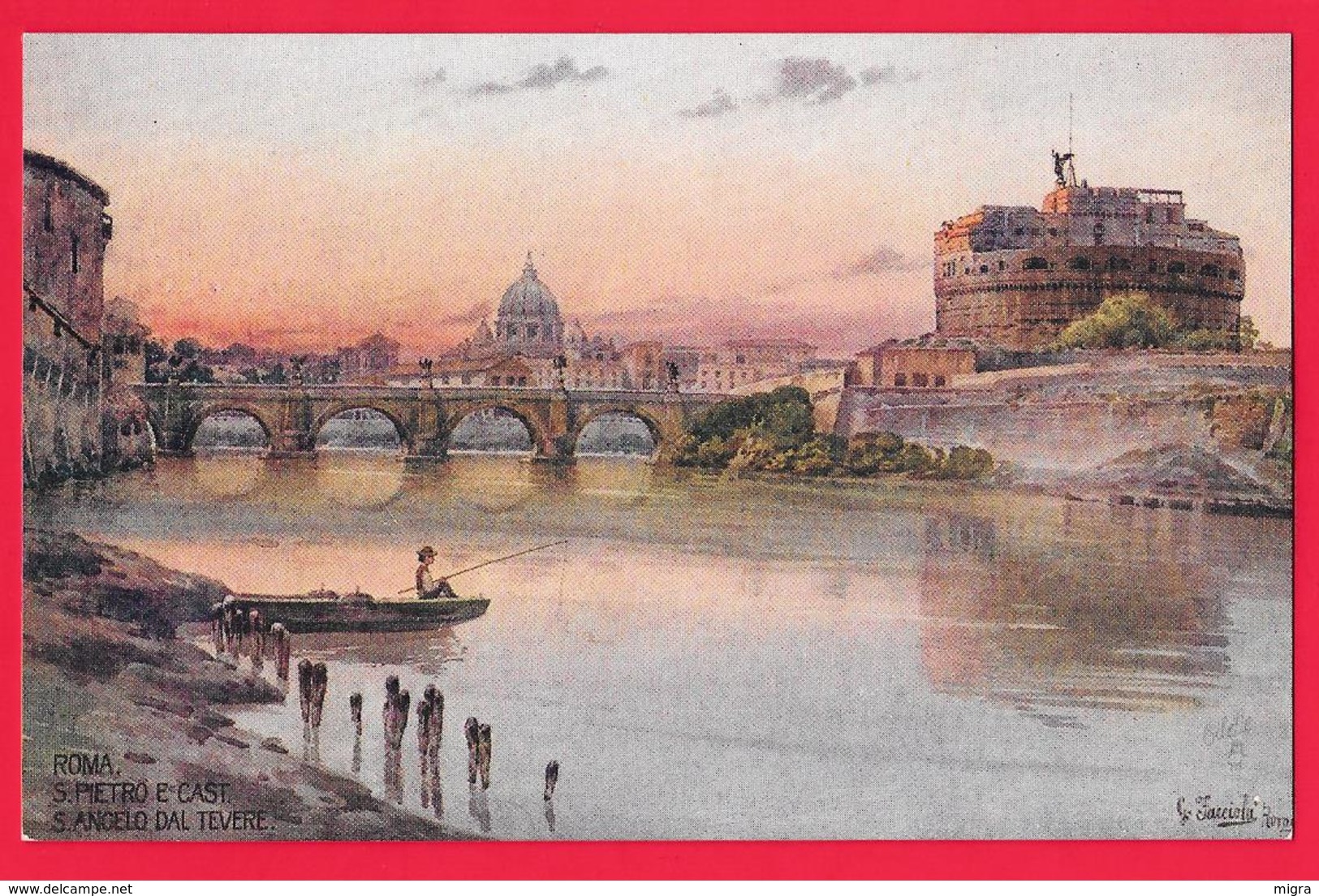 RAPHAEL TUCK OILETTE - ROME - ROMA S. PIETRO E CASTEL SANT'ANGELO DAL TEVERE - Tuck, Raphael