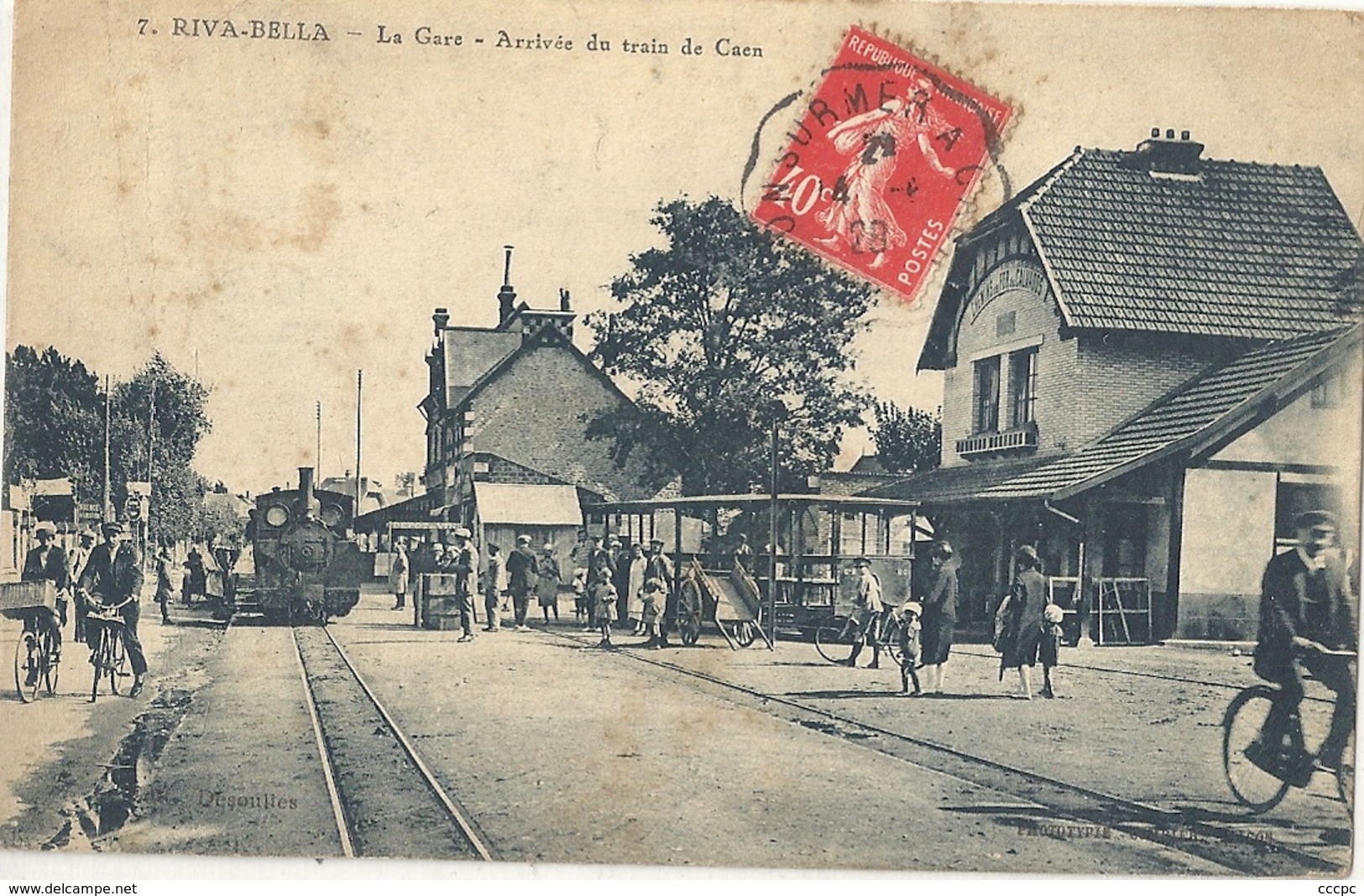 CPA Riva Bella La Gare - Arrivée Du Train De Caen - Riva Bella