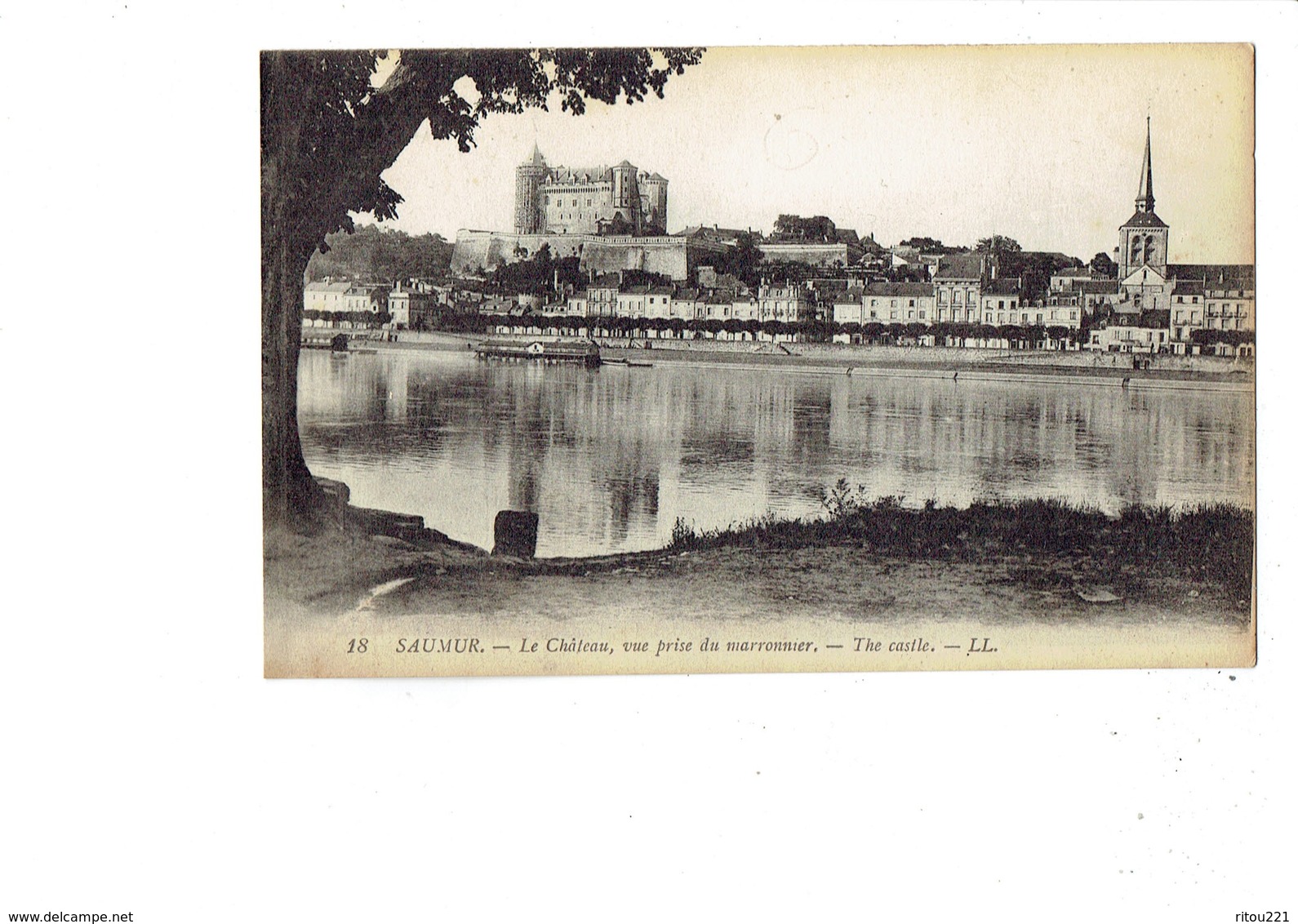 Cpa - 49 - Saumur - Château - Vue Prise Du Marronnier - Arbre - Travaux échafaudage - LL 18 - Saumur