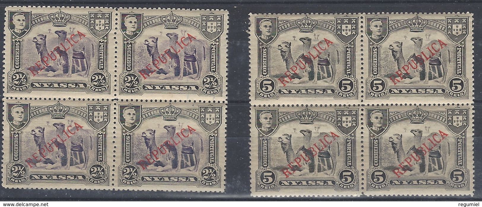 Nyassa 52/33 ** MNH. 1911. Dos Bloques De 4 - Otros - África