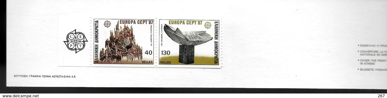 GRECE  Carnet   N° 1634/35  * *    Europa Architecture - 1987