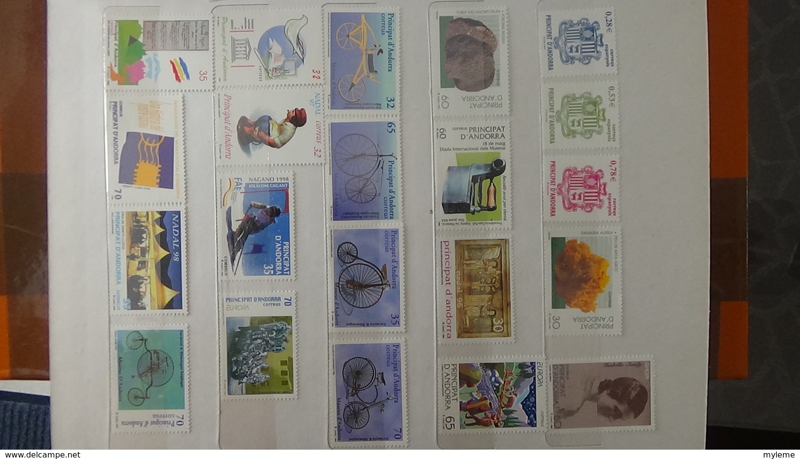 Collection timbres Andorre (bonne faciale en euro) ** + Espagne ** + Nations Unies ** + autres **