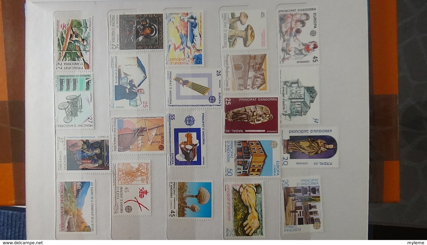 Collection timbres Andorre (bonne faciale en euro) ** + Espagne ** + Nations Unies ** + autres **