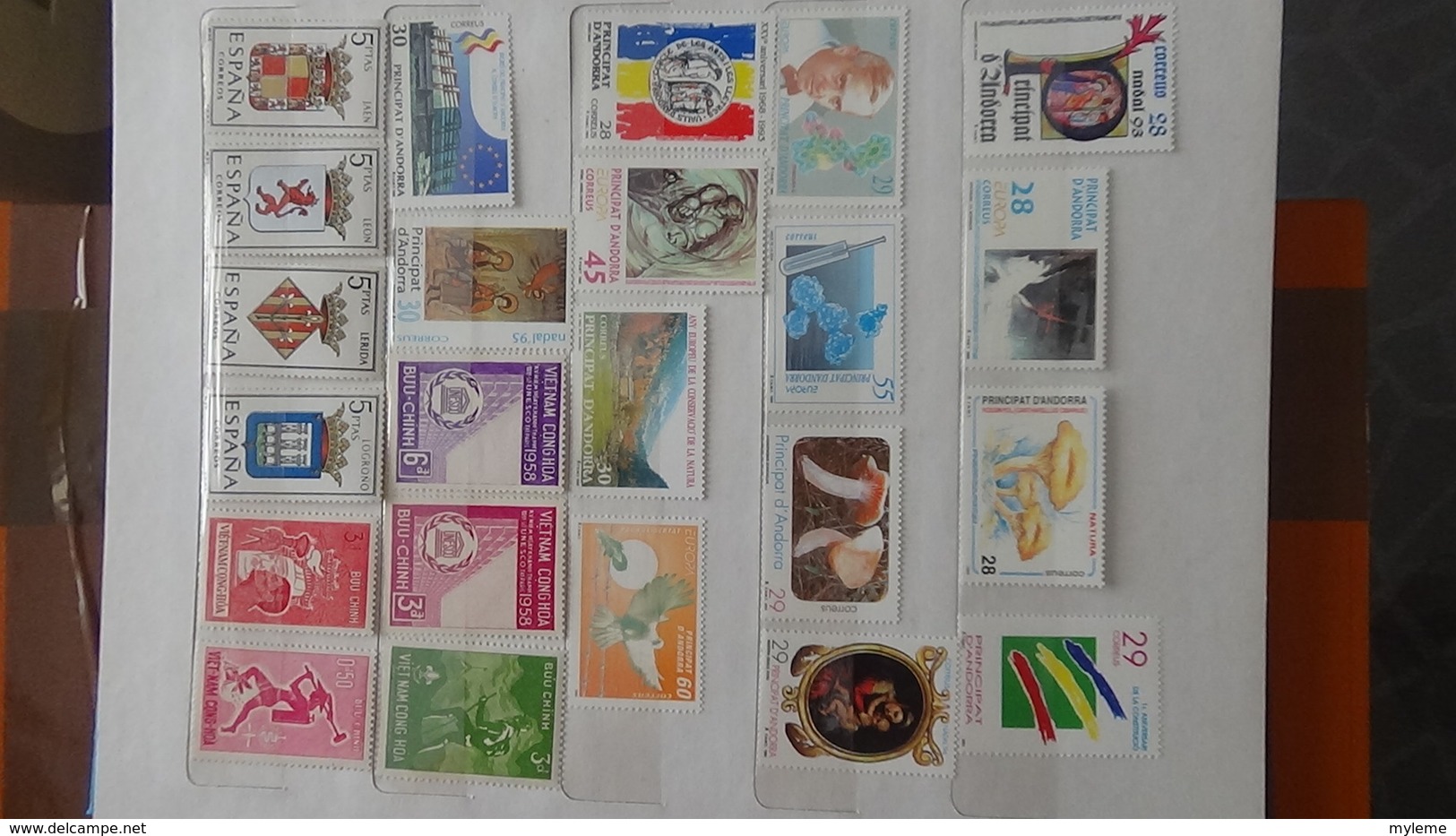 Collection timbres Andorre (bonne faciale en euro) ** + Espagne ** + Nations Unies ** + autres **