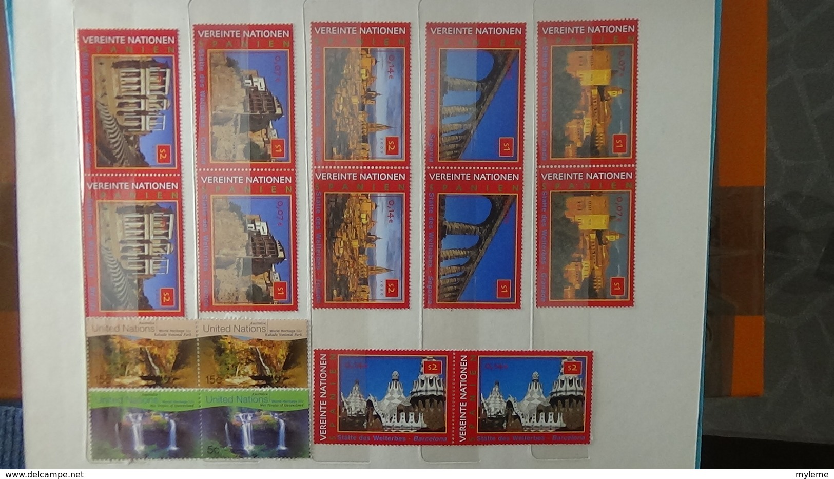 Collection timbres Andorre (bonne faciale en euro) ** + Espagne ** + Nations Unies ** + autres **