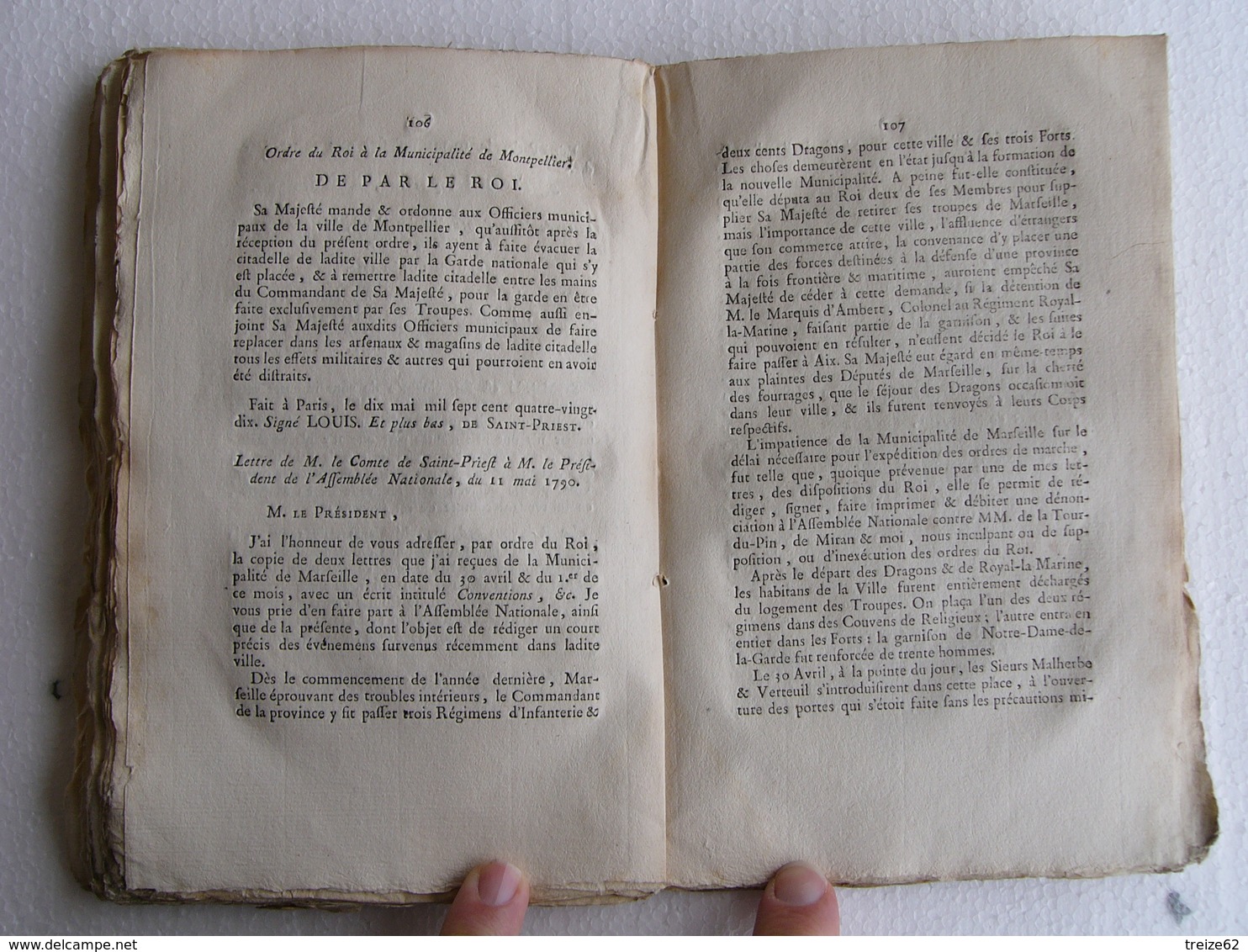 Collection Générale Des Décrets Rendus Par L'Assemblée Nationale 1790 Révolution Française Louis XVI - Decrees & Laws