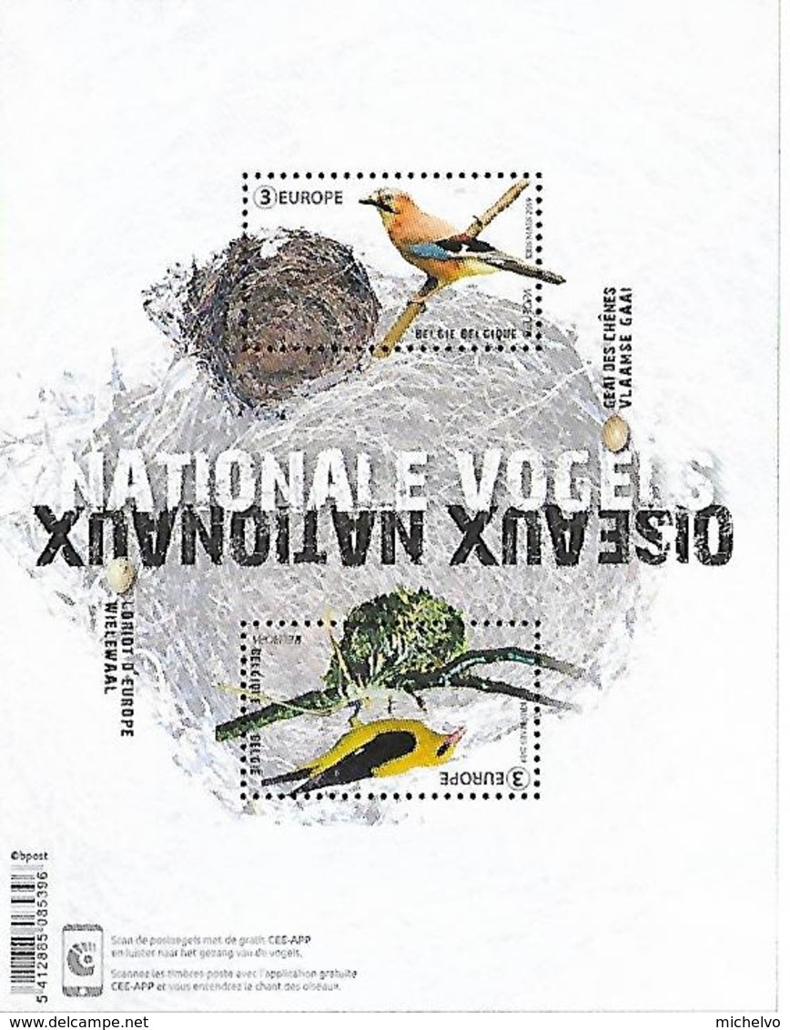 Belg. 2019 - Oiseaux Nationaux (Europa) ** - Unused Stamps