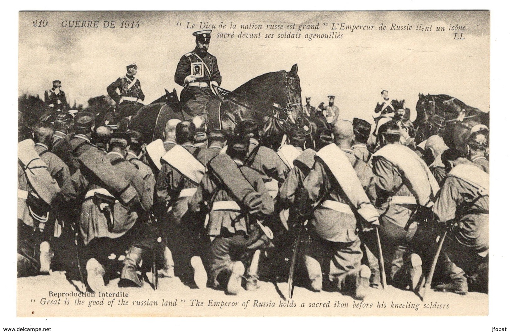 MILITARIA - "le Dieu De La Nation Russe Est Grand" L'Empereur De Russie Tient... - War 1914-18