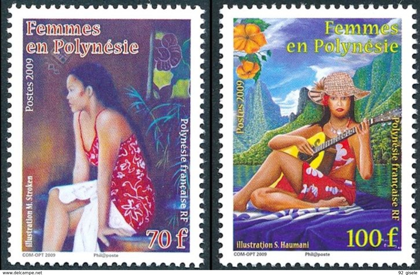 Polynésie YT 865 & 866 " Femmes En Polynésie " 2009 Neuf** - Neufs