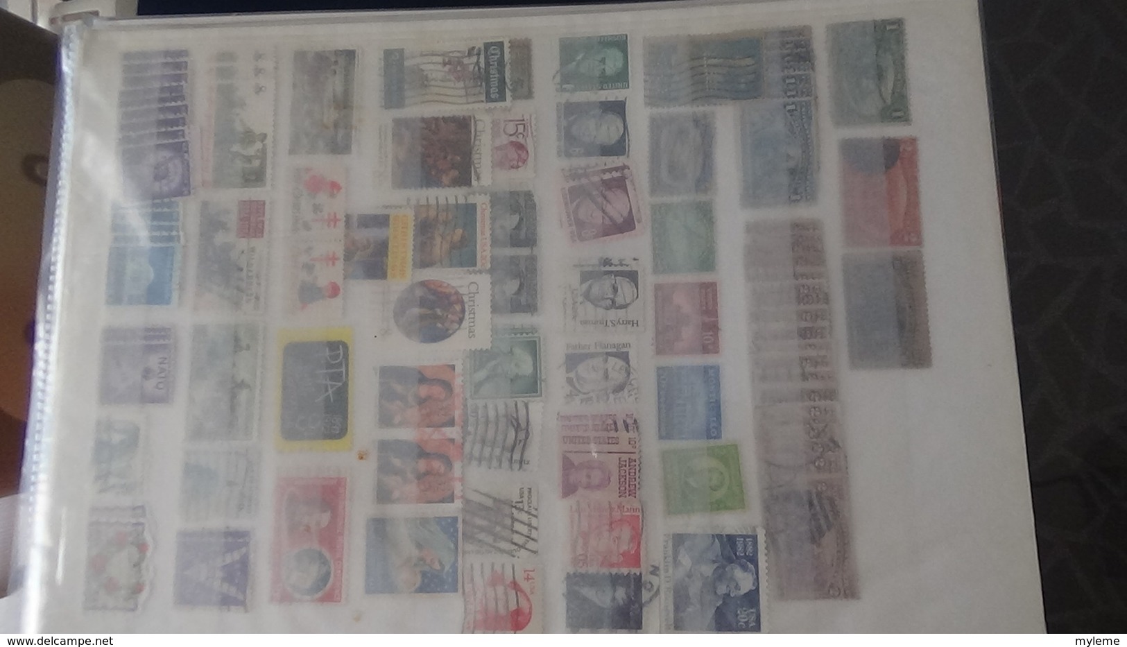 Collection oblitérés des Etats Unis en timbres, enveloppes, courriers, cartes postales ... !!!