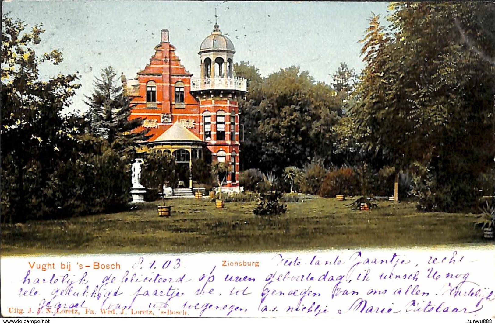 Vught Bij 's- Bosch - Zionsburg (gekleurd, Uitg. J J N Loretz, 1903) - Vught