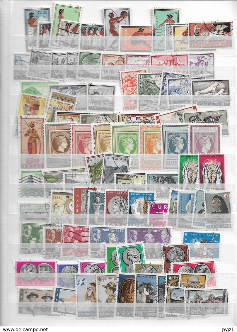 Greece USED large collection, more than 1000 different (13 scans)