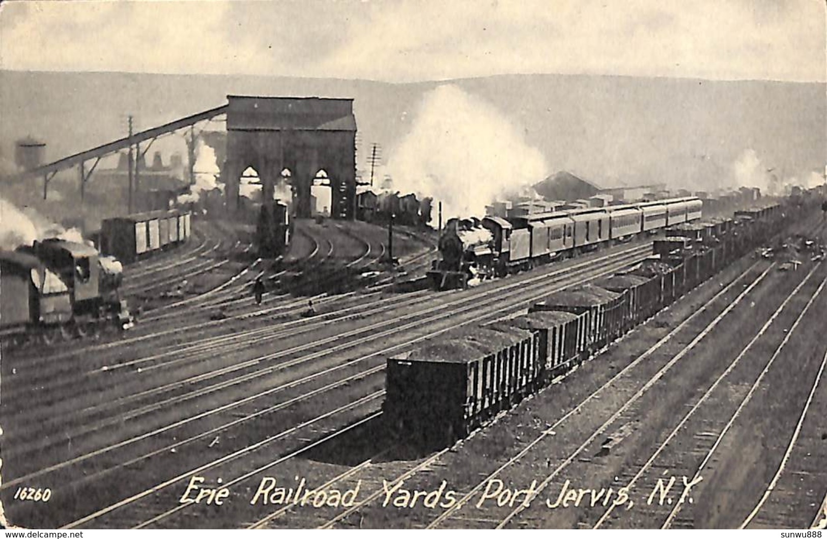 Erie Railroad Yards, Port Jervis, N Y (steam Train Animation Vintage) - Autres & Non Classés