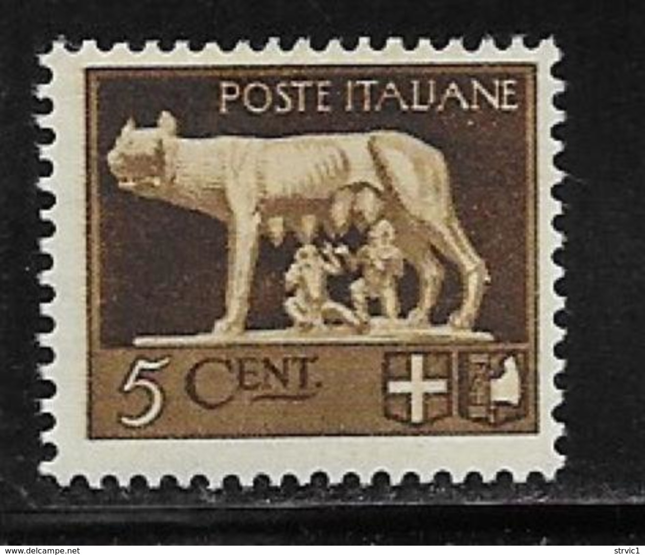 Italy Scott # 213 Mint Hinged She Wolf, 1929 - Ungebraucht