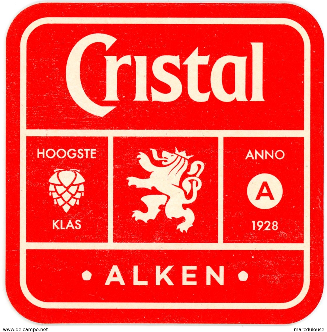 Belgium. Cristal Alken. Hoogste Klas. Anno 1928. - Sous-bocks