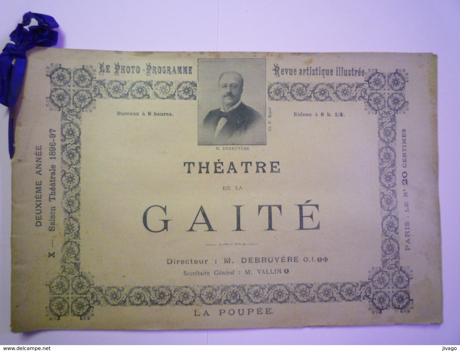 2019 - 1647  JOLI  PROGRAMME Du Théâtre De La Gaité  1896-1897  (28 Pages)    - Programmes