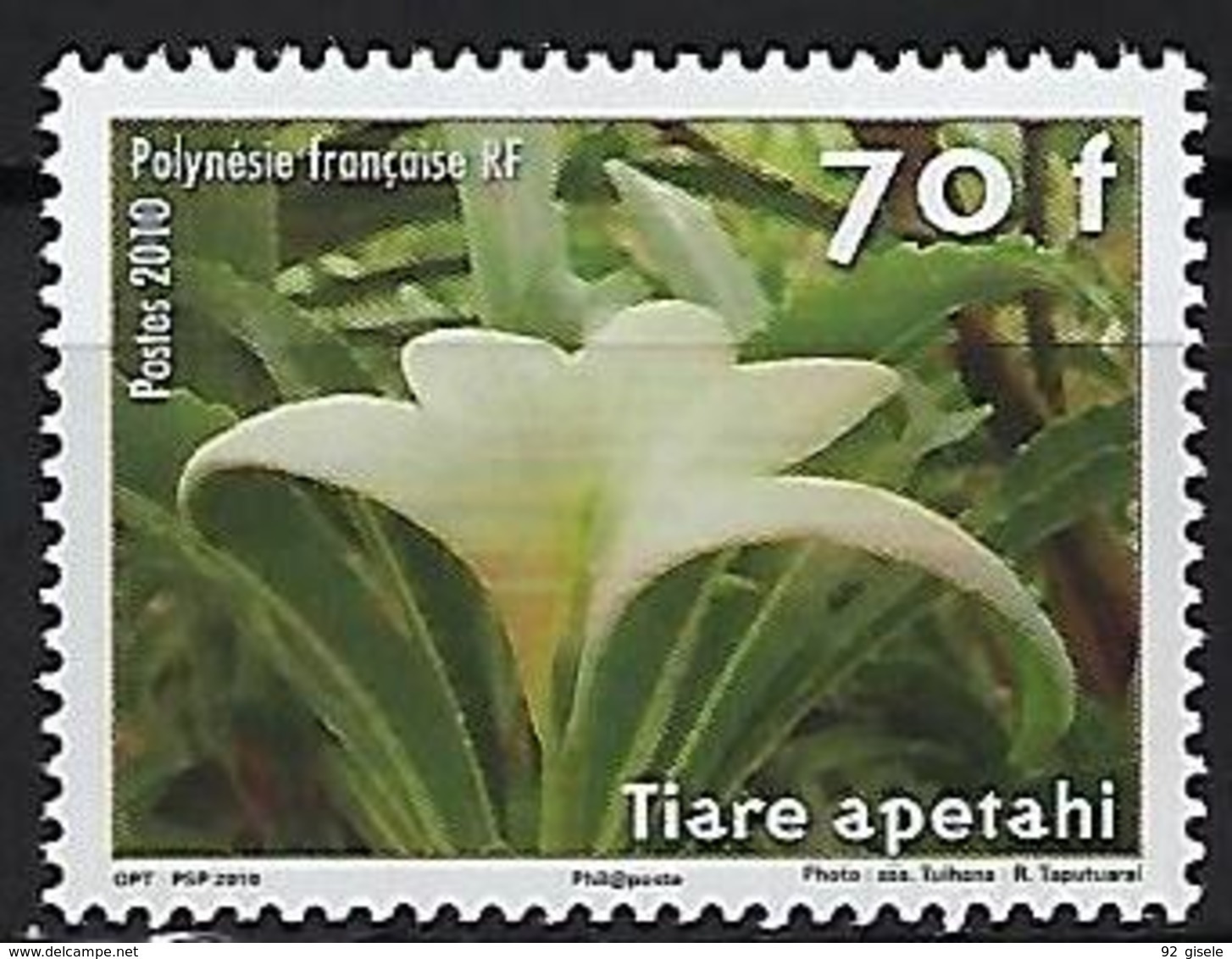 Polynésie YT 904 " Fleur " 2010 Neuf** - Unused Stamps