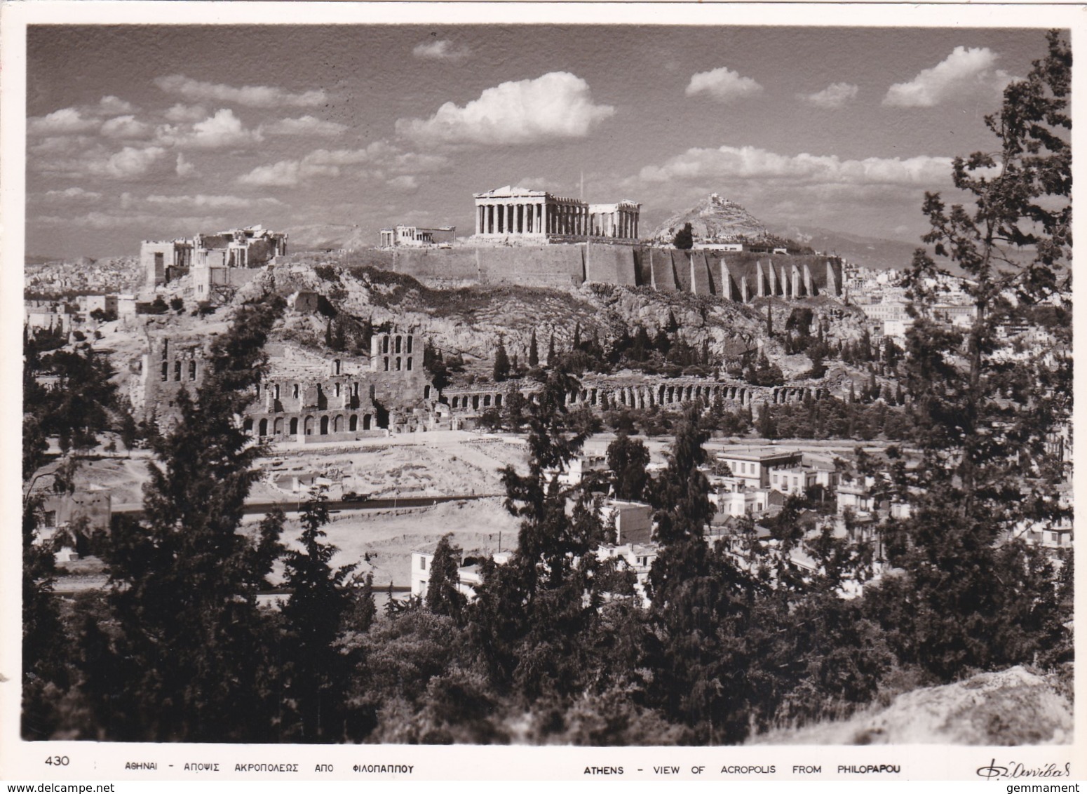 ATHENS - VIEW OF ACROPOLIS FROM PHIL0PAPOU - Greece