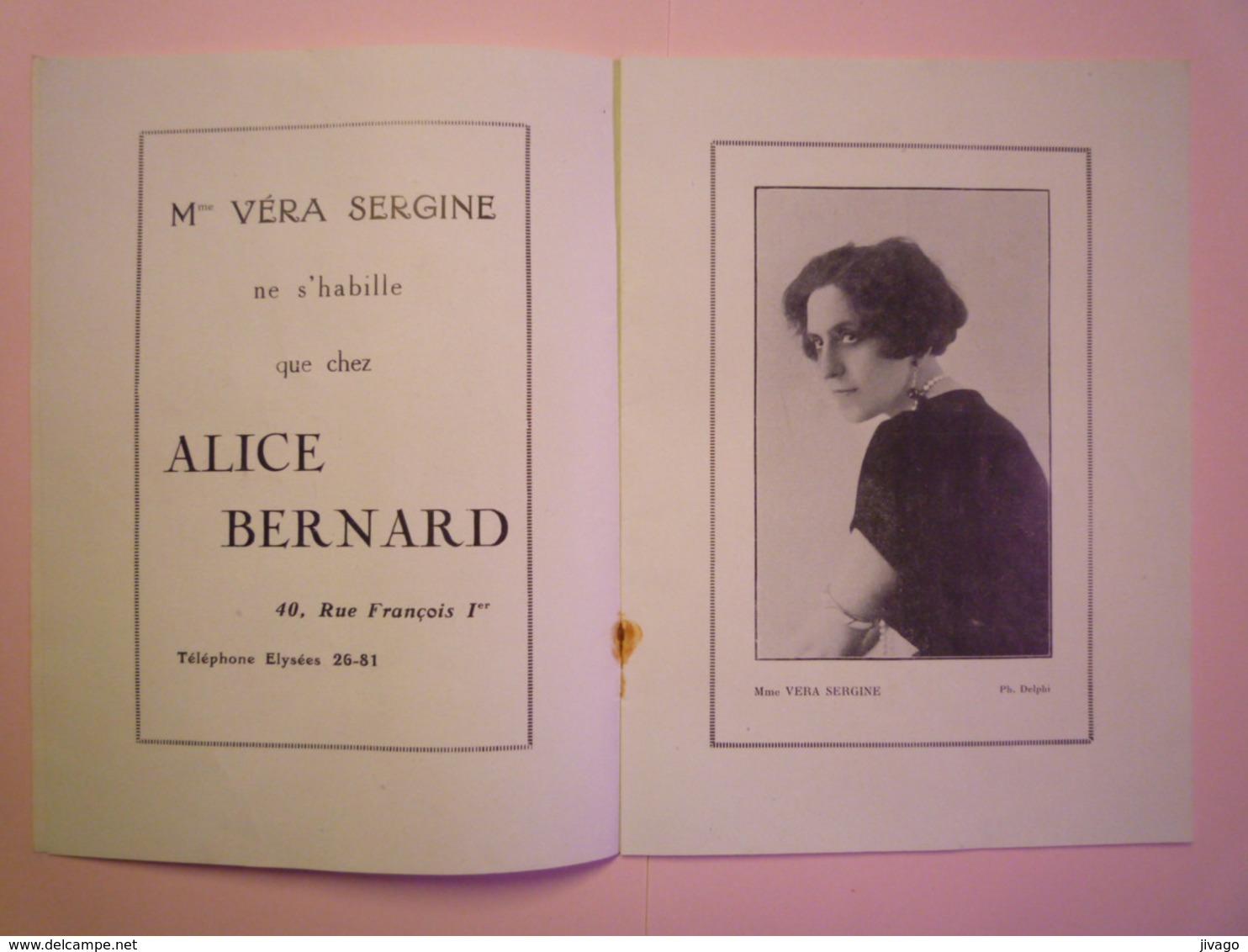 2019 - 1648  JOLI  PROGRAMME Du Théâtre  " SARAH BERNHARDT "  (12 Pages)    - Programmes