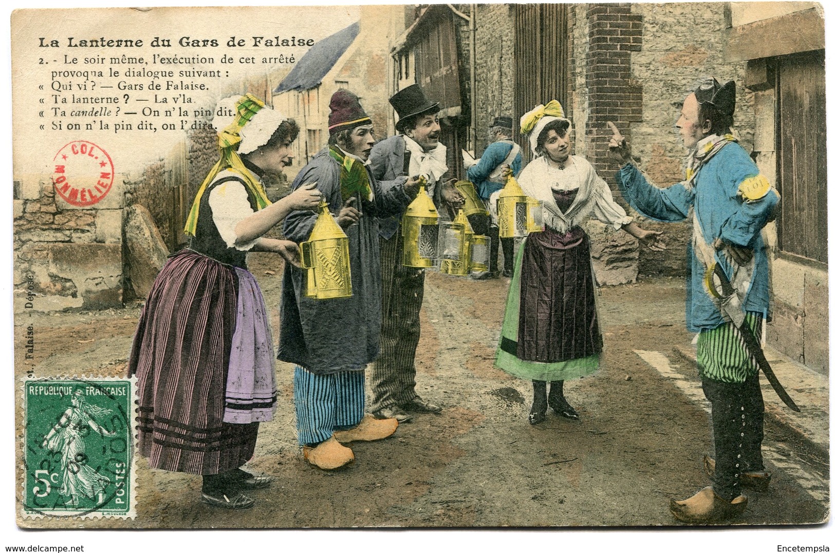 CPA - Carte Postale - Folklore - La Lanterne Du Gars De Falaise - 1909 (B8952) - Falaise