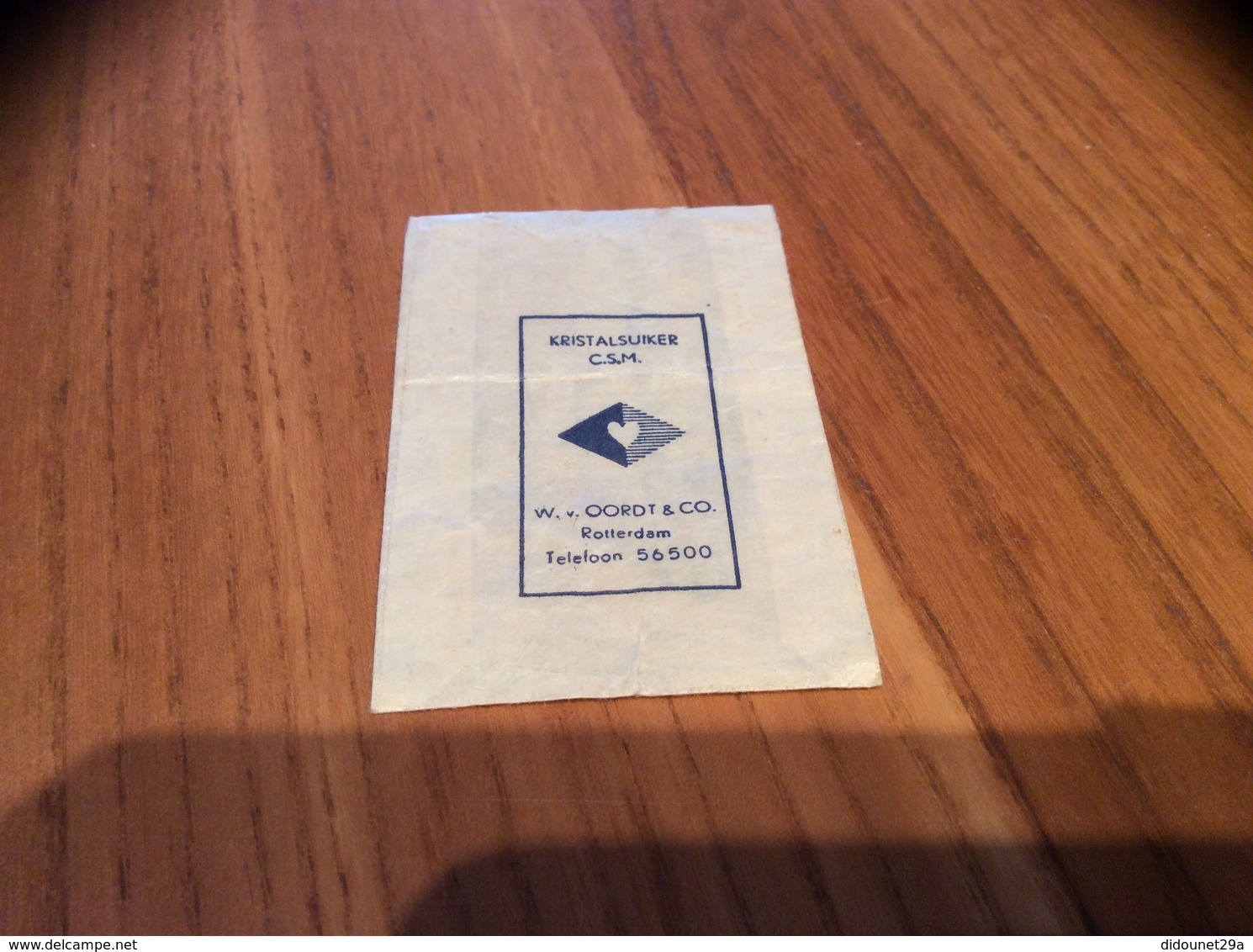 Ancien Sachet De Sucre Pays-Bas "Lunchroom Yssalon T. Knotters - HARDENBERG" Années 60 - Sugars