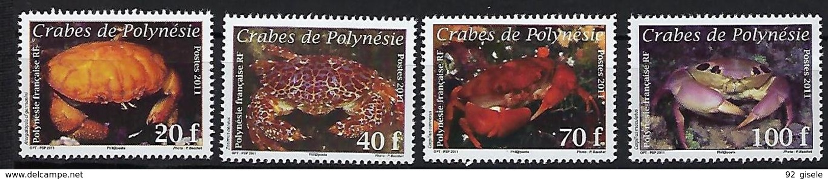 Polynésie YT 935 à 936 " Crabes " 2011 Neuf** - Neufs