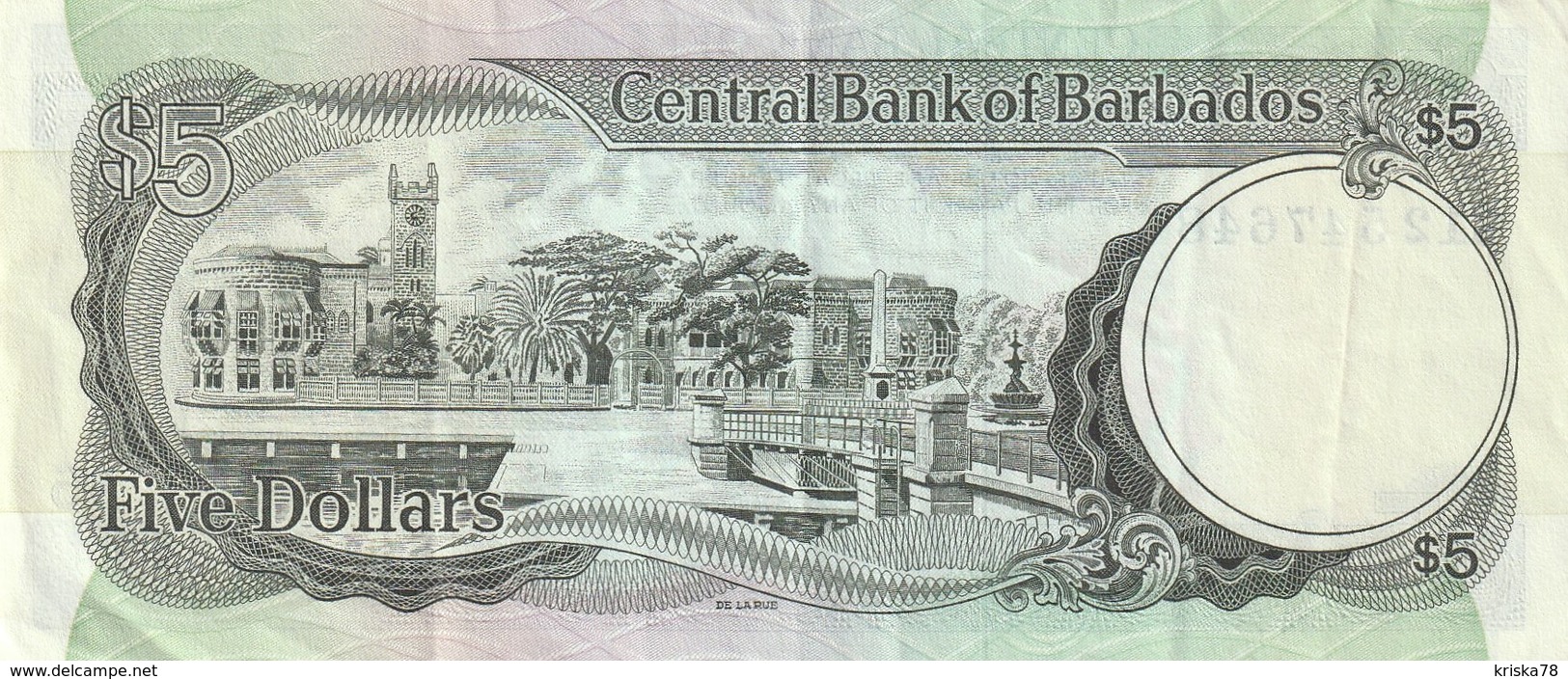 5 Dollars 1975 - Barbados