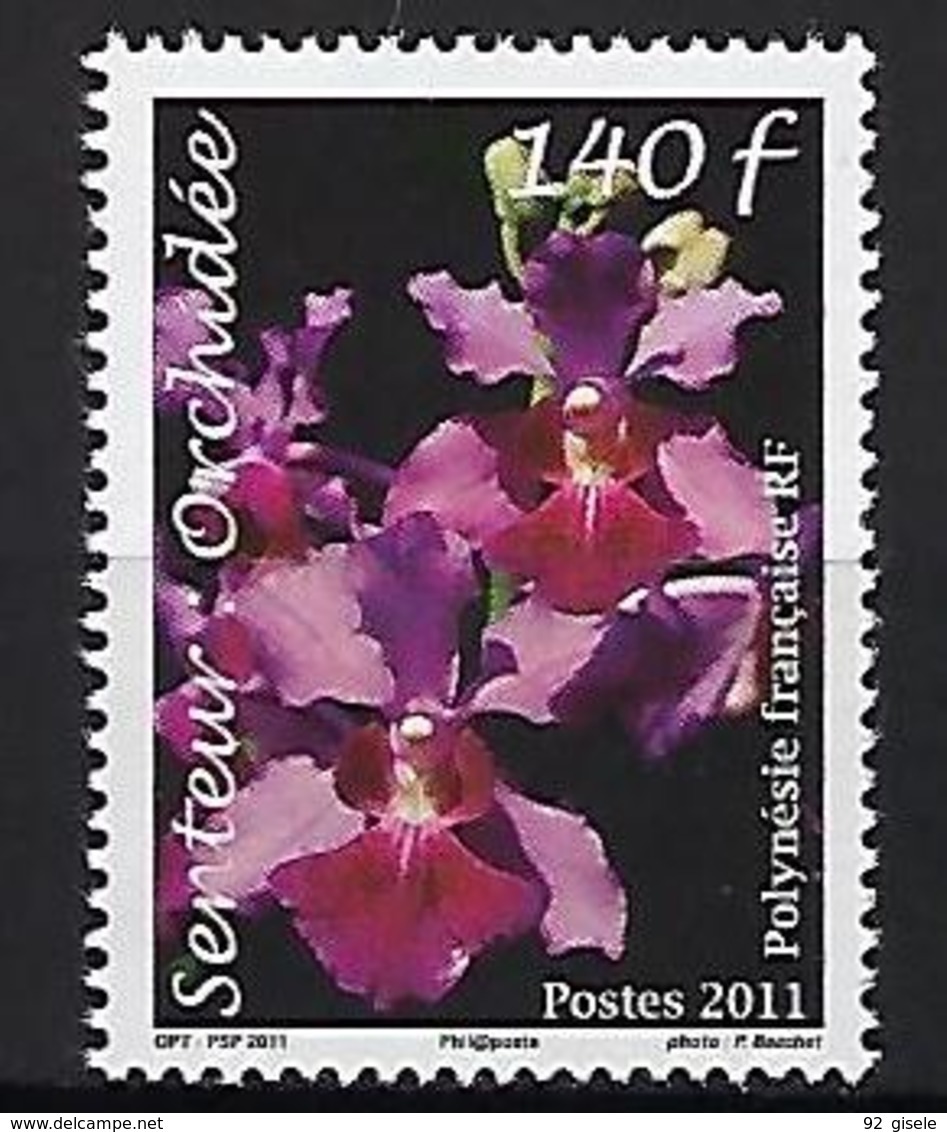 Polynésie YT 956 " Orchidées " 2011 Neuf** - Neufs