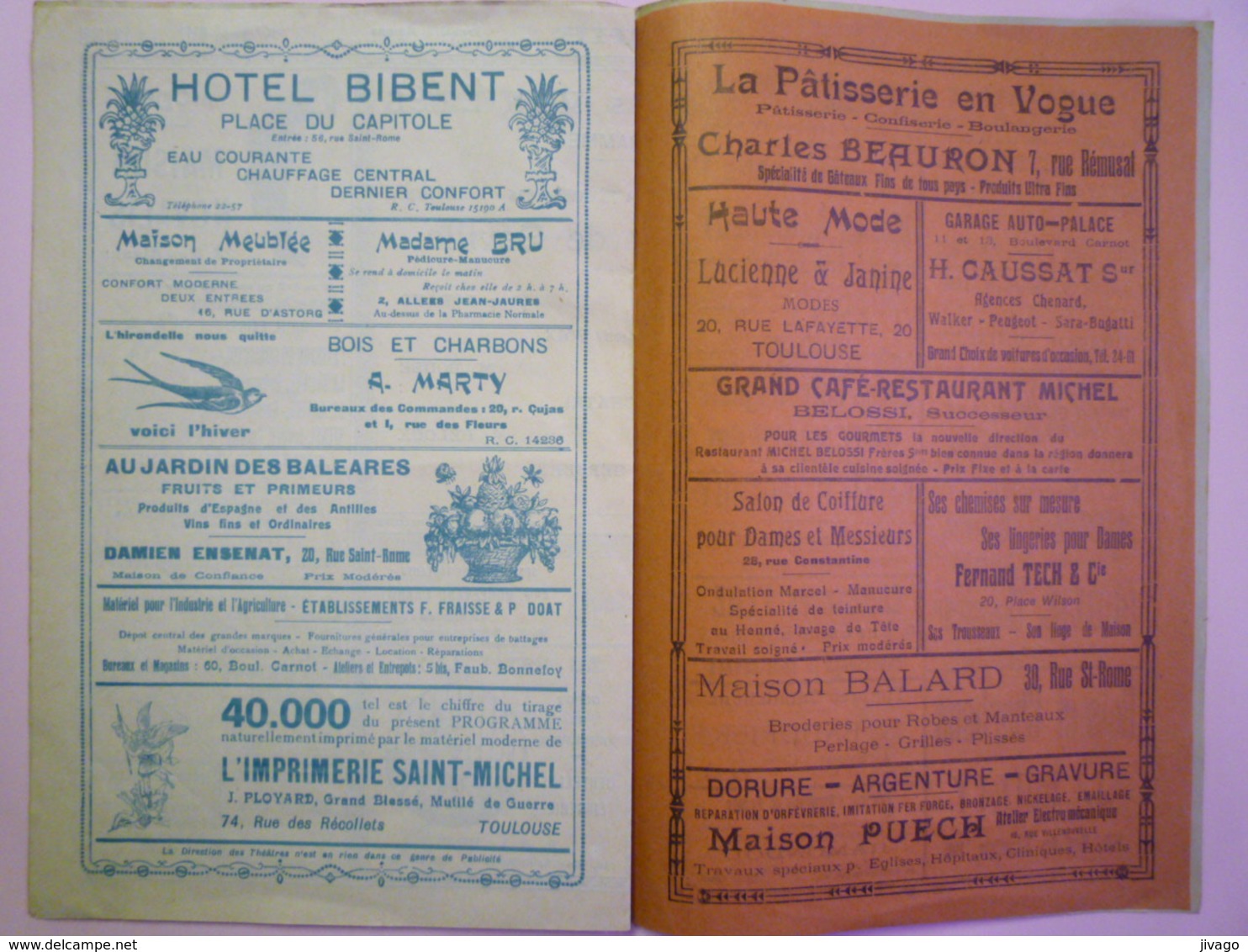 2019 - 1651  JOLI  PROGRAMME Des Théâtres Et Concerts   1926   - Programmes