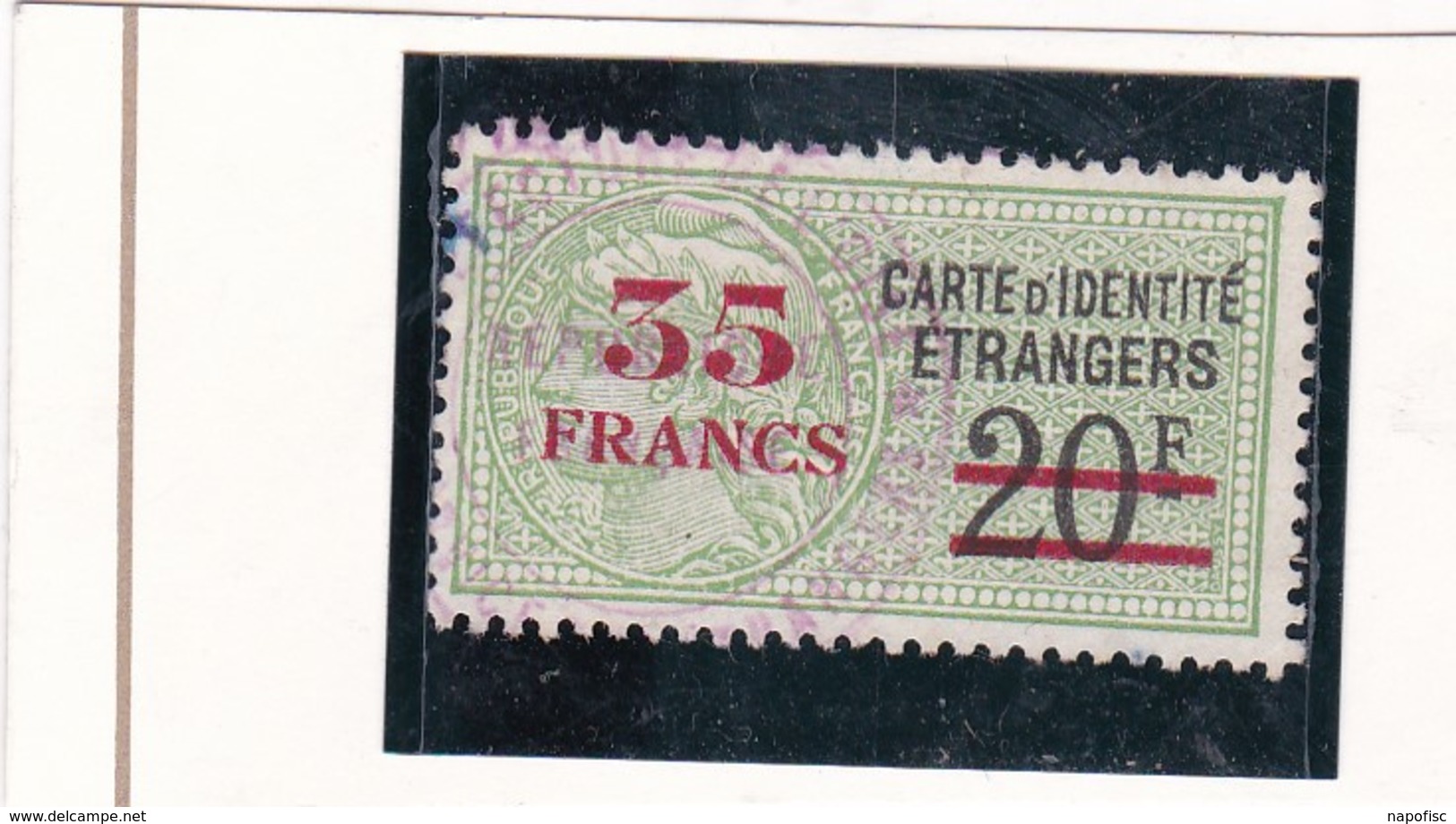 T.F Carte D'Identité Des Etrangers N°9 - Other & Unclassified