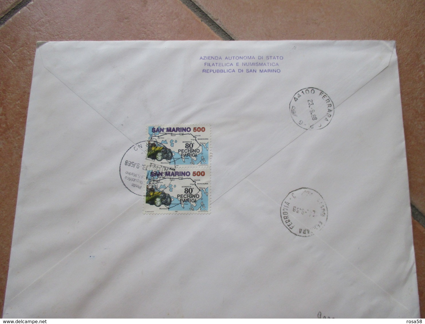 1988 Blocco Foglietto Miniature Sheet Su Busta Raccomandata XXIV Olimpiade N.3 Valori - Storia Postale