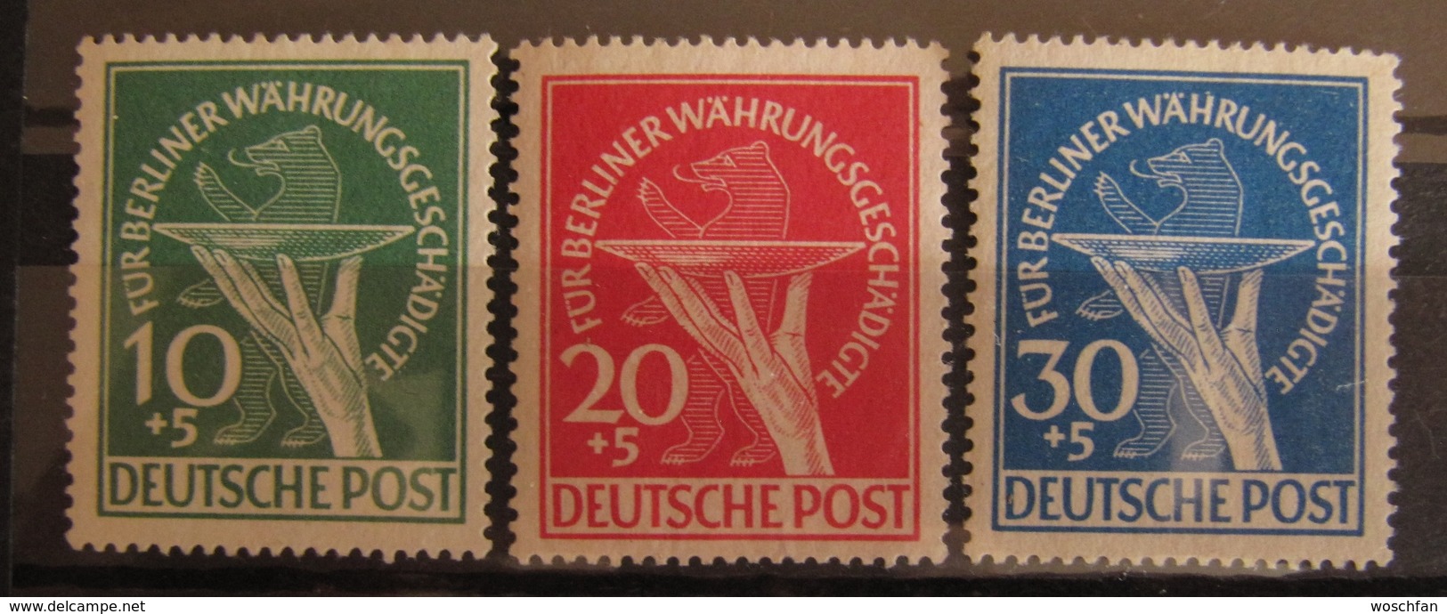 Berlin Währungsgeschädigte 1949, Mi. 68-70 (*) Without Gum - Ungebraucht