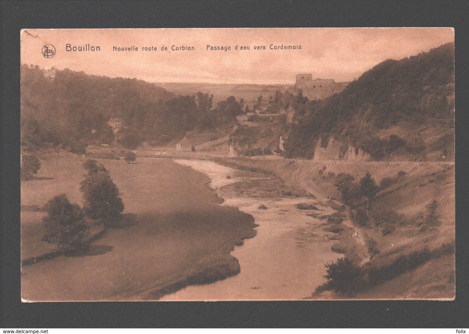 Bouillon - Nouvelle Route De Corbion - Passage D'eau Vers Cordemois - 1912 - Bouillon