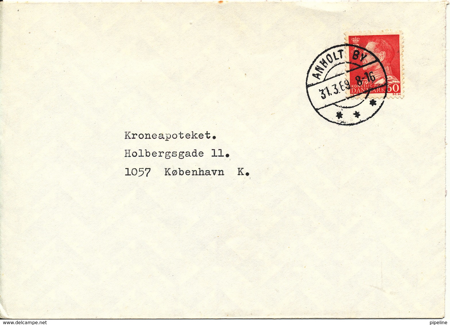 Denmark Cover Anholt By 31-3-1969 Sent To Copenhagen Very Nice Cover - Covers & Documents