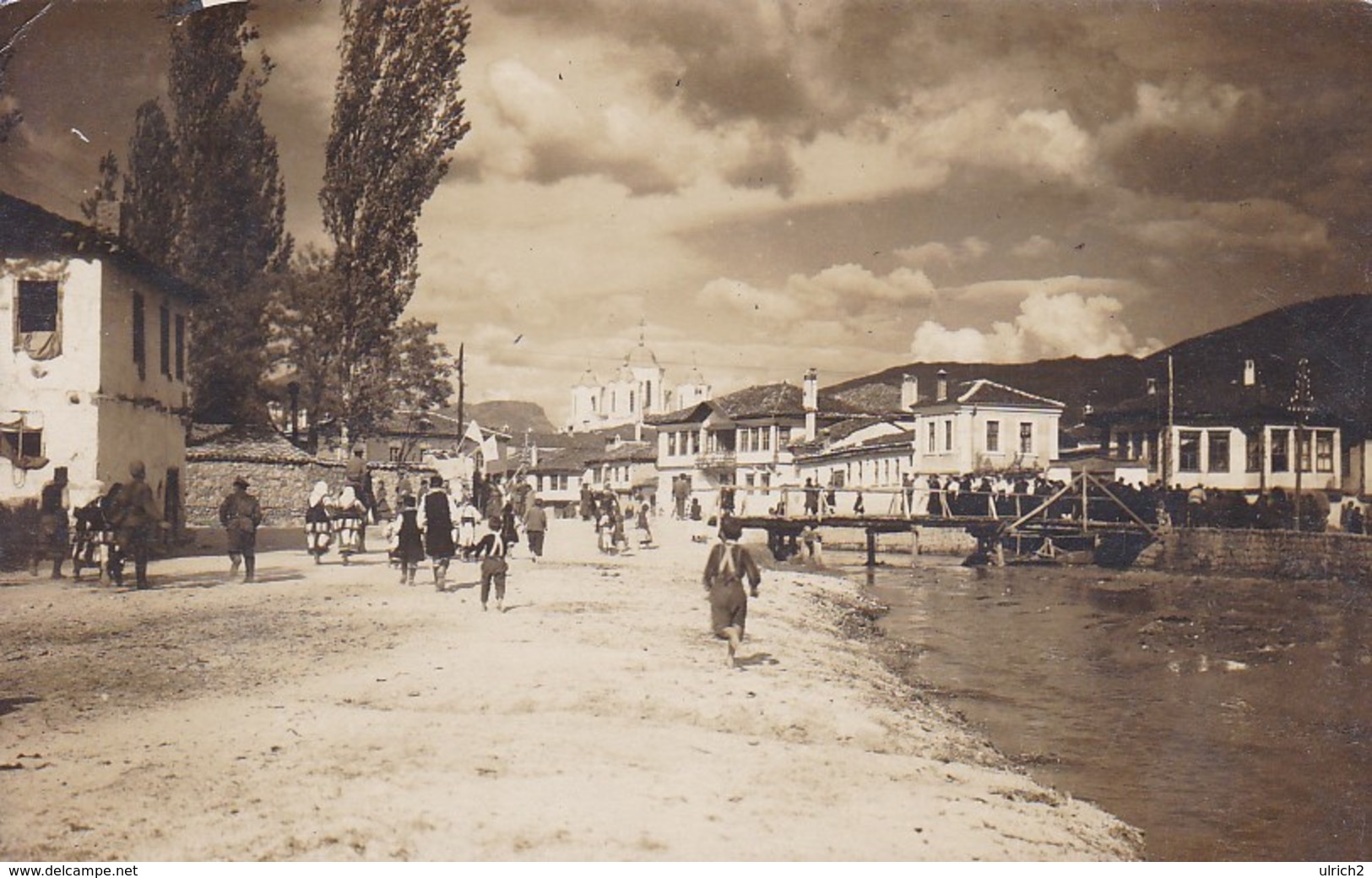 AK Foto Prilep - Mazedonien - Fluss Brücke Kirche - 1918 (41805) - Nordmazedonien