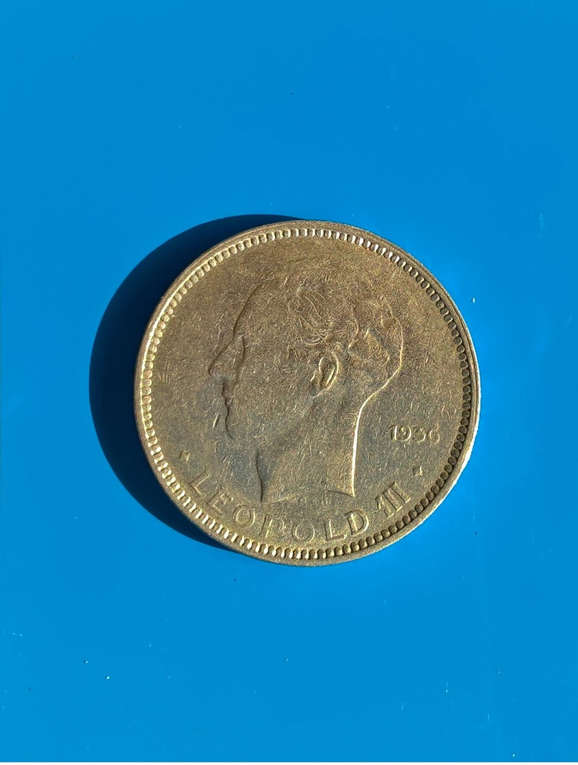 5 Francs 1936 , Léopold III, (Flamand) En Argent (Position B) - 5 Francs