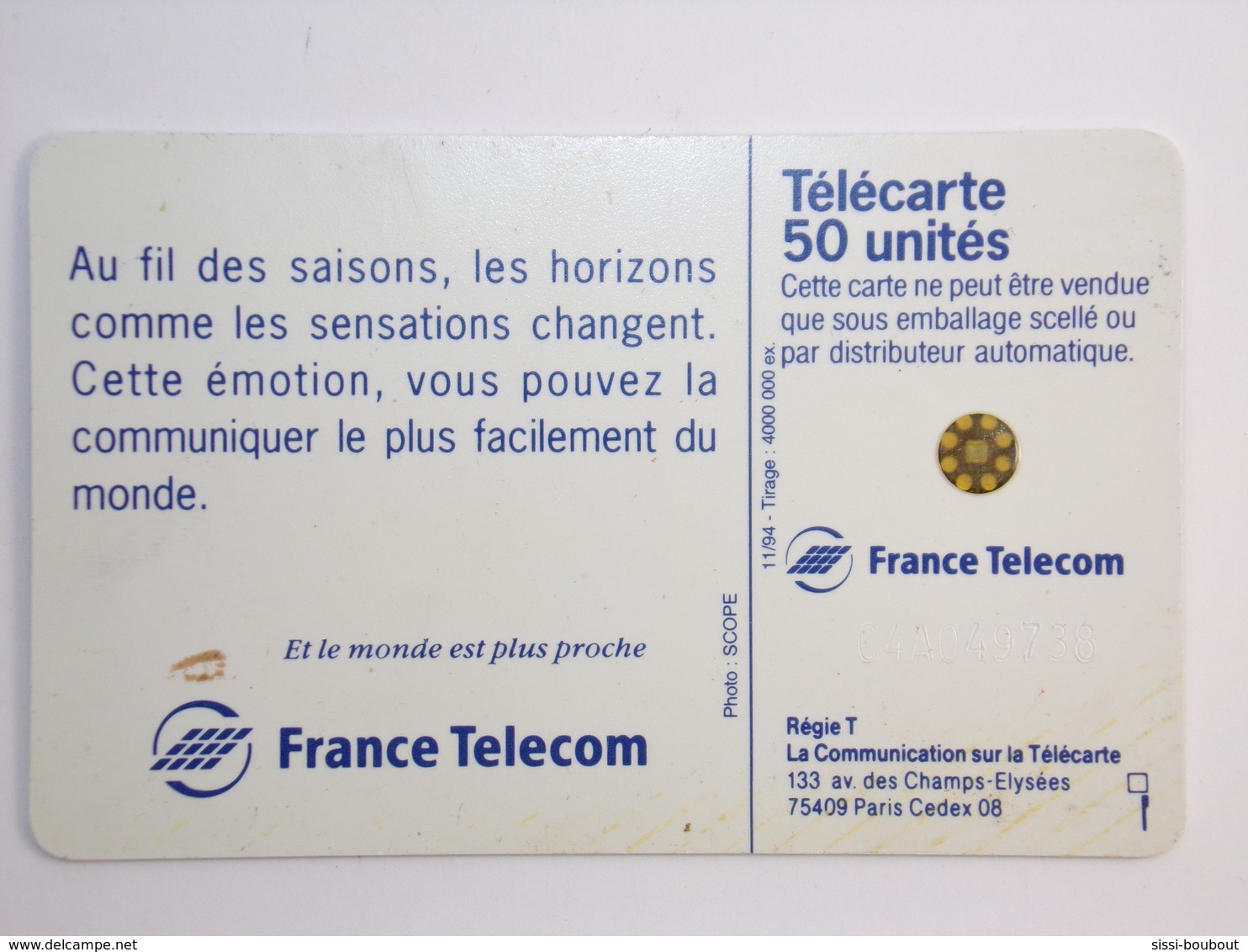 Télécarte - Les Saisons, L'Hiver - 400000 Exemplaires - 1994 - Landscapes