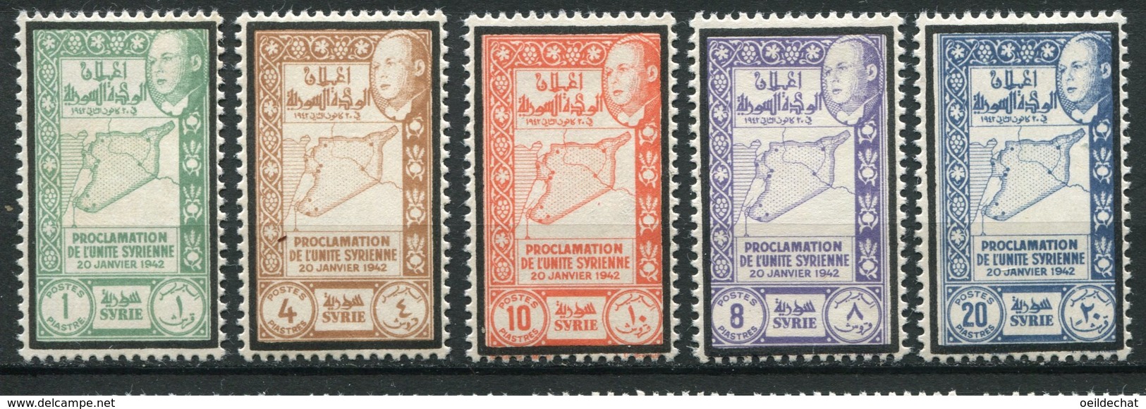 13294 SYRIE N° 271/5 *  Mort Du Président (avec Encadrement Noir)   1944   TB - Unused Stamps