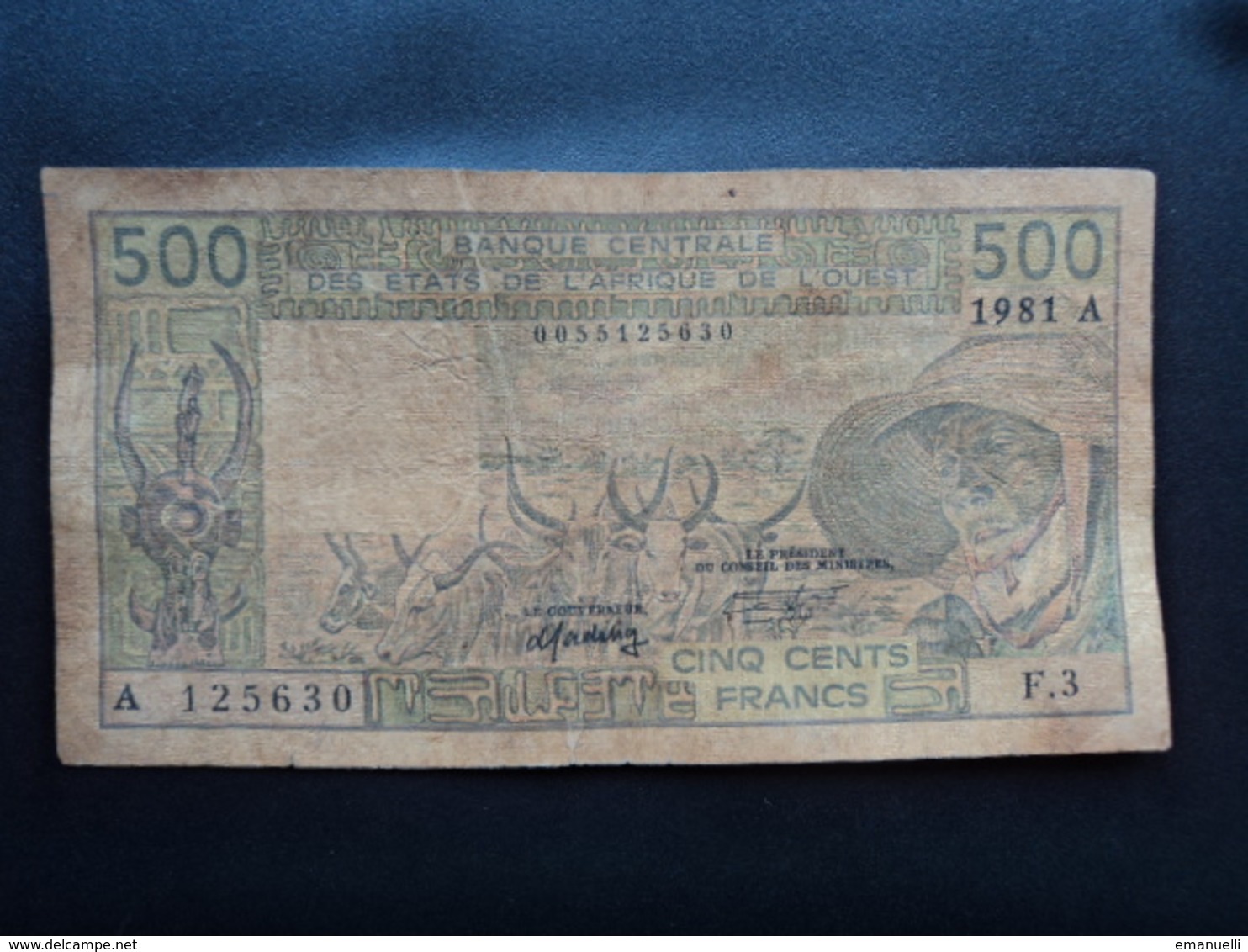 CÔTE D'IVOIRE : 500 FRANCS   1981   P 106Ab (BF)    B+ à Presque TB * - Costa De Marfil