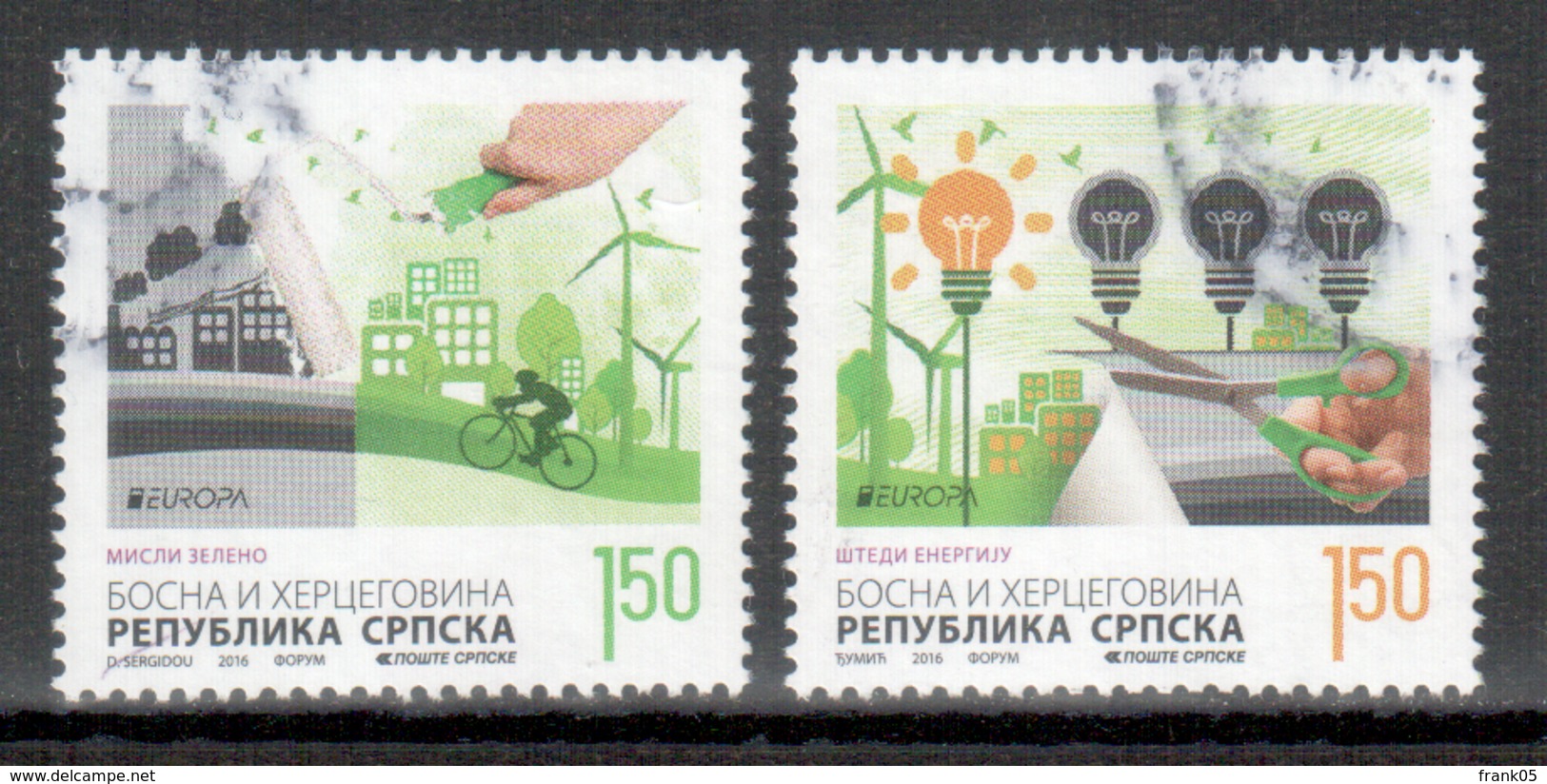 Bosnien-Herzegowina (serbisch) / Bosnia-Herzegowina (serbian Post) 2016 Satz/set EUROPA Gestempelt/used - 2016