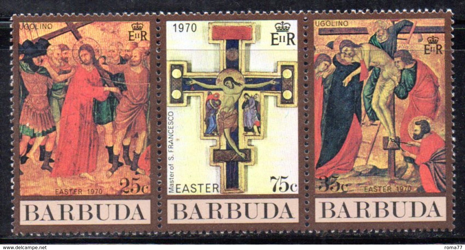 APR1344 - BARBUDA 1970 , La Serie Integra Yvert 79/81 ***  MNH  (2380A)  PASQUA - Pasqua