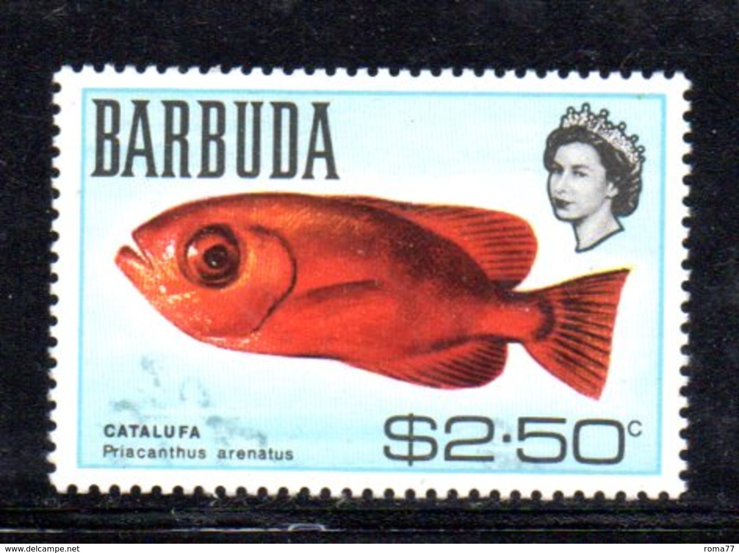 APR1425 - BARBUDA 1968 , 2 Doll E 50 Yvert N. 26 ***  MNH  (2380A)  Pricanthus - Pesci