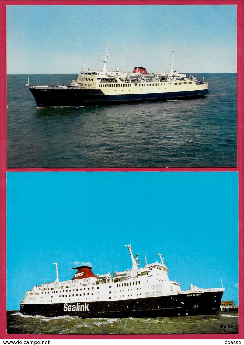 CPM Ferries (Lot De 4) Ligne Du Détroit : Sealink - Car Ferry "Chantilly" "Compiègne" "Chartres" - Ferries