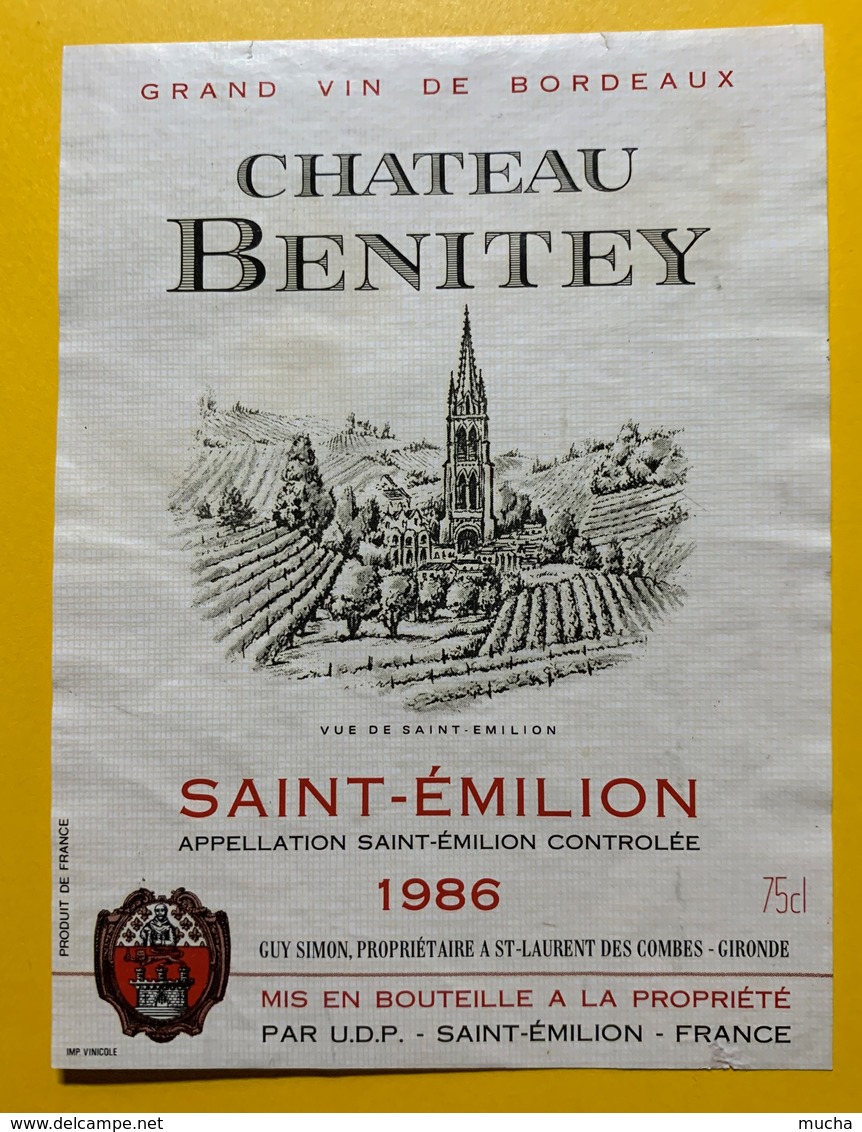 10569 - Château Benitey 1986 Saint-Emilion - Bordeaux